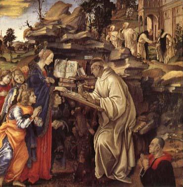 Filippino Lippi The Vison of Saint Bernard Sweden oil painting art